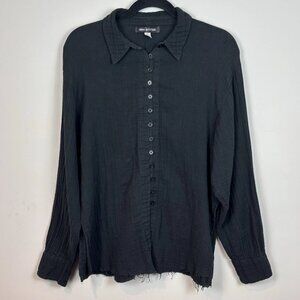 Urban Outfitters Black gauzy 100% Cotton Button Front Shirt Women’s Small